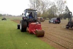 Turf roller machine