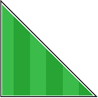 Right angled triangle shaped lawn